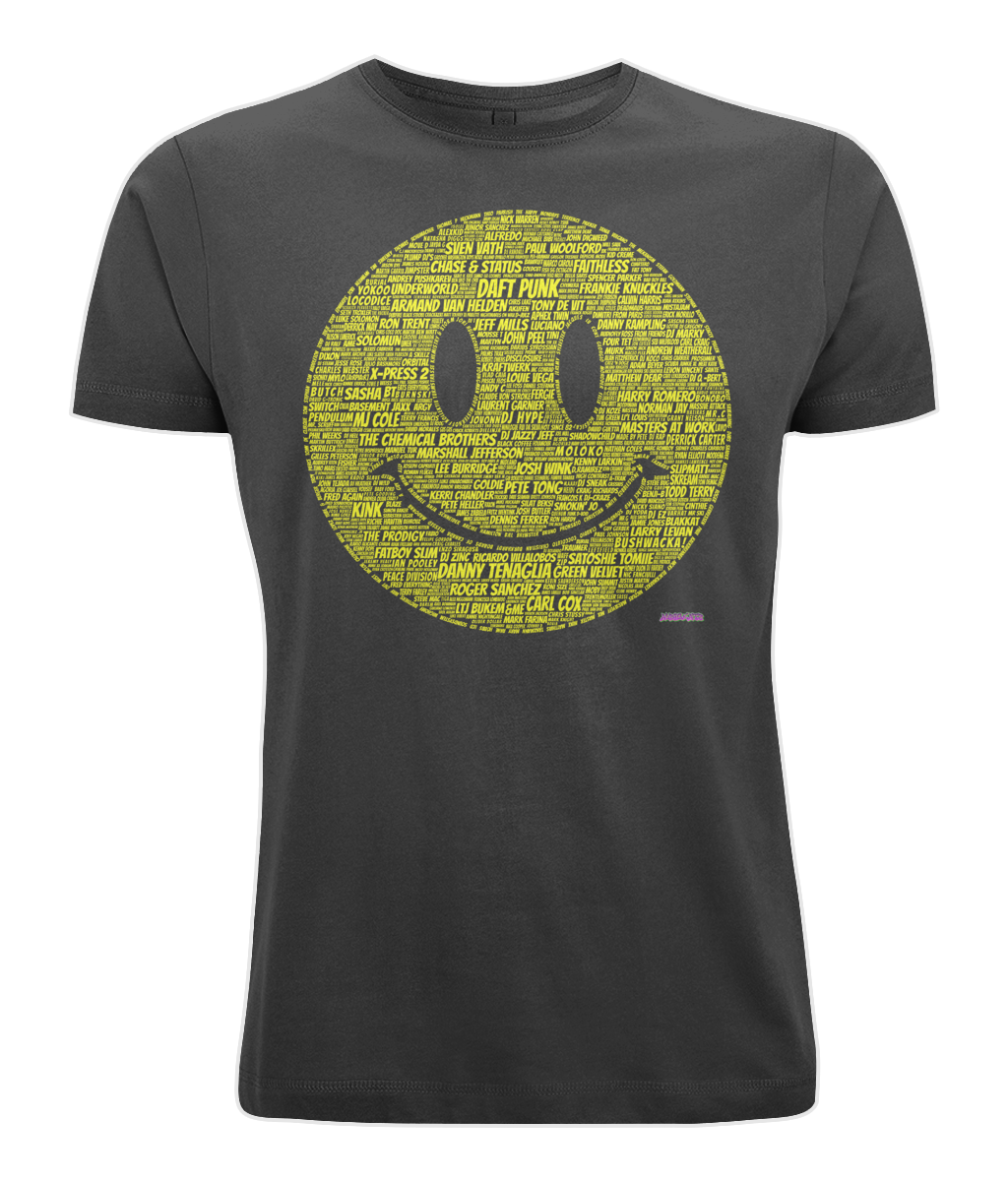 AUDIOKATZ ELECTRONIC LEGENDS TEE (ACID YELLOW FACE)